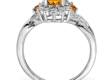 Sterling silver quartz ring, alternate view