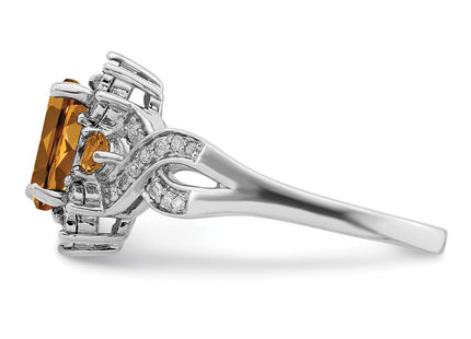 Sterling silver quartz ring, further view