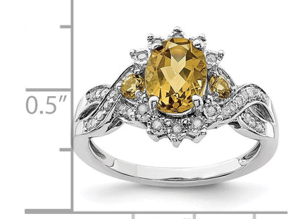 Sterling silver quartz ring, another view