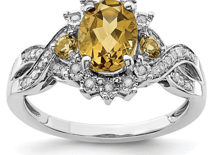 Sterling silver quartz ring