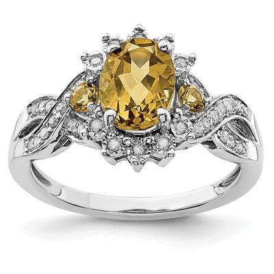 Sterling silver quartz ring