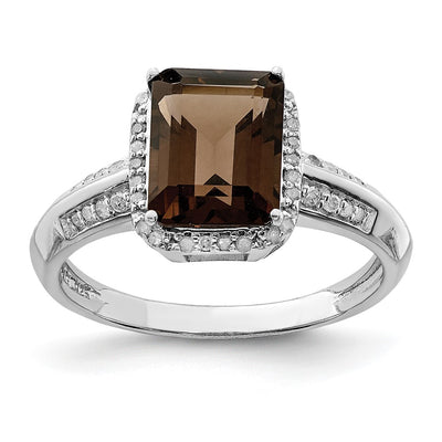 Sterling silver quartz ring