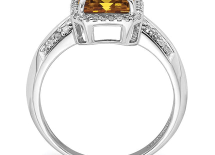 Sterling silver quartz ring, alternate view