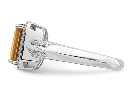 Sterling silver quartz ring, further view