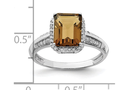 Sterling silver quartz ring, another view