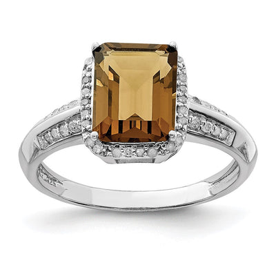 Sterling silver quartz ring
