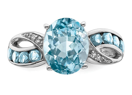 Sterling Silver Rings Style QR3075LSBT - Classique Jewelry Inc.