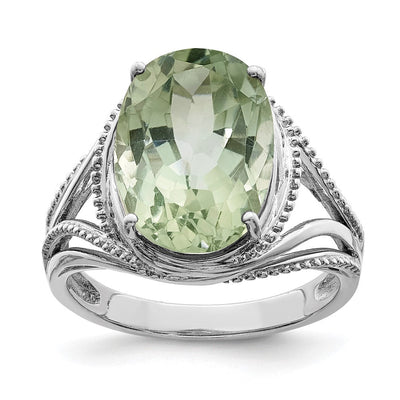 Sterling silver quartz ring
