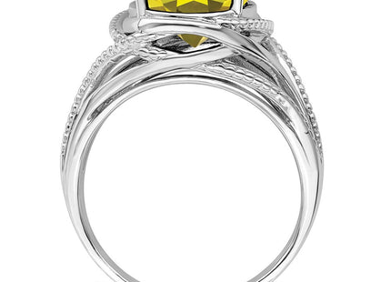 Sterling silver quartz ring, alternate view