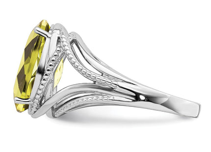 Sterling silver quartz ring, further view