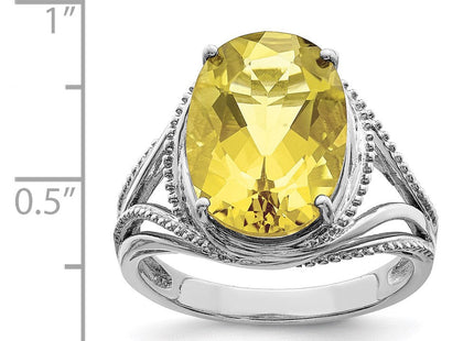 Sterling silver quartz ring, another view