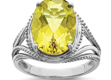 Sterling silver quartz ring
