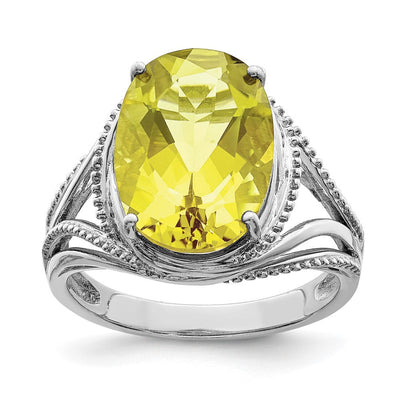 Sterling silver quartz ring
