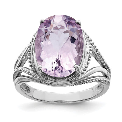 Sterling silver quartz ring