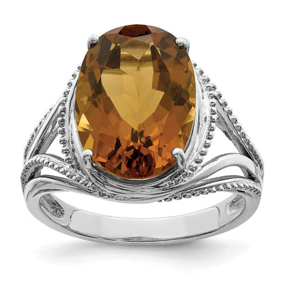 Sterling silver quartz ring