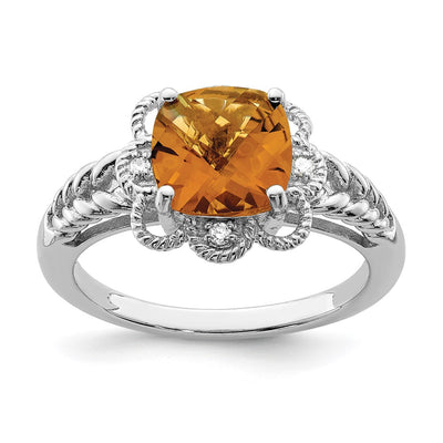 Sterling silver quartz ring