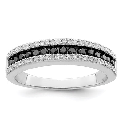Sterling silver diamond band