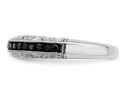 Sterling silver diamond band, another view
