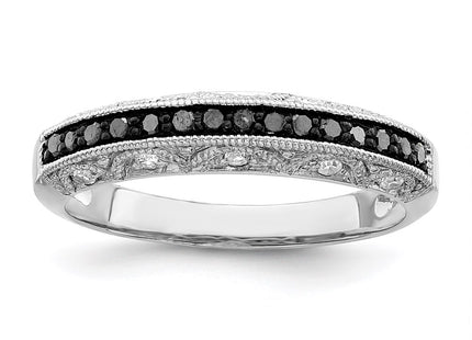 Sterling silver diamond band