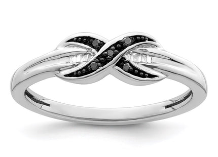 Sterling silver diamond ring