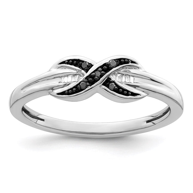 Sterling silver diamond ring