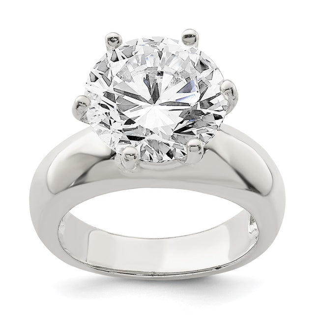 Sterling silver cubic zirconia ring