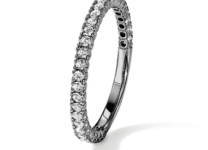 Sterling Shimmer Sterling Silver Black Rhodium-plated 28 Stone CZ Band
