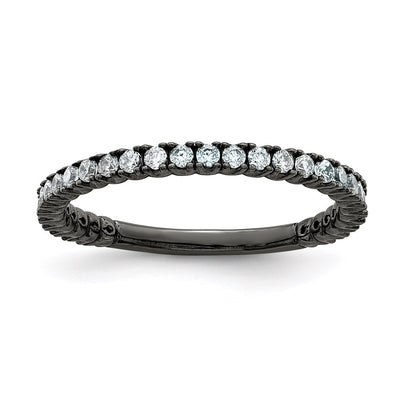 Sterling silver cubic zirconia band
