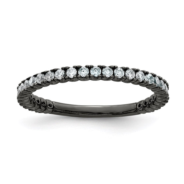 Sterling silver cubic zirconia band