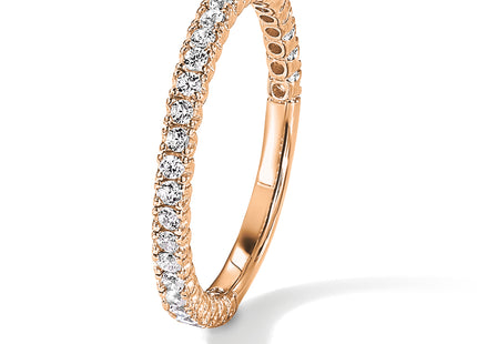 Sterling Shimmer Sterling Silver Rose-tone Flash Rose Gold-plated 28 Stone CZ Band