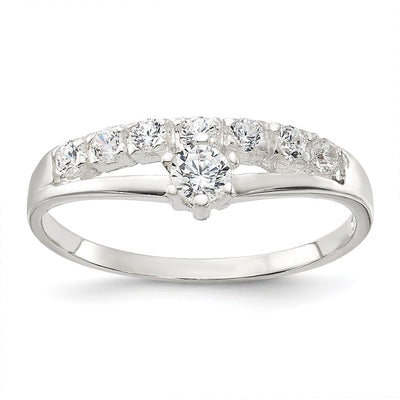 Sterling silver cubic zirconia ring