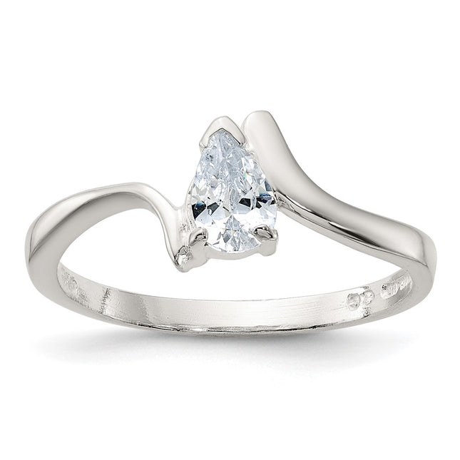 Sterling silver cubic zirconia ring