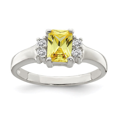 Sterling silver cubic zirconia ring