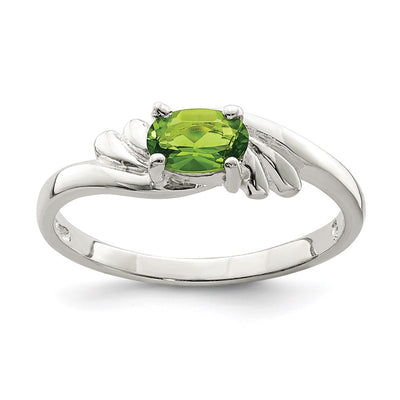 Sterling silver cubic zirconia oval ring