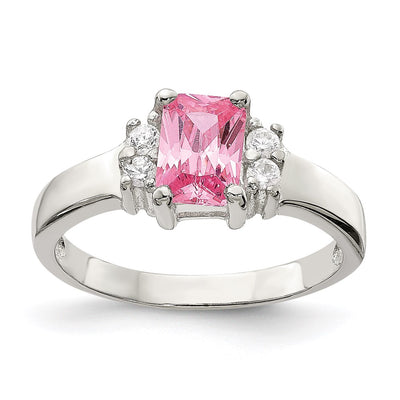 Sterling silver cubic zirconia ring