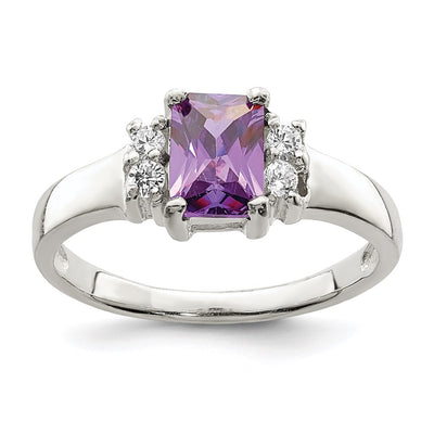Sterling silver cubic zirconia ring
