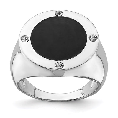 Sterling silver cubic zirconia ring