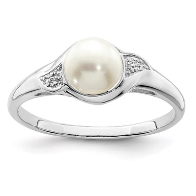 Sterling silver diamond ring