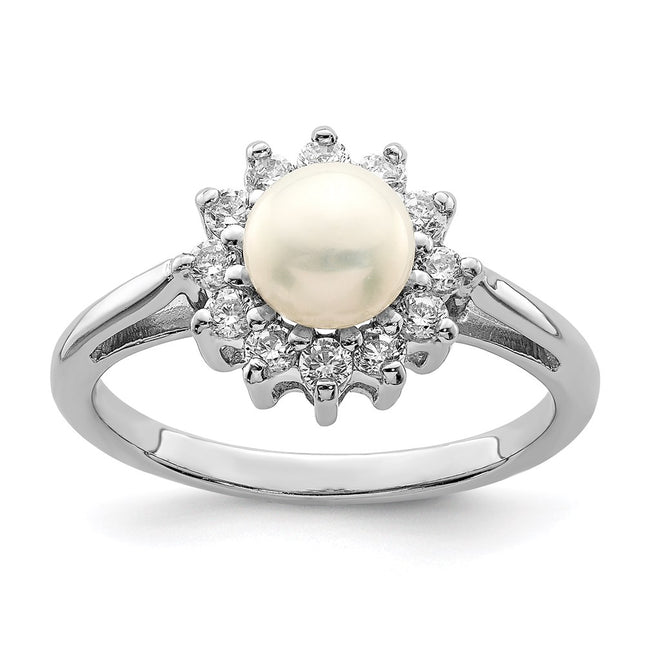 Sterling silver cubic zirconia ring