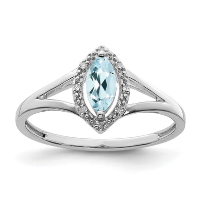 Sterling silver diamond ring