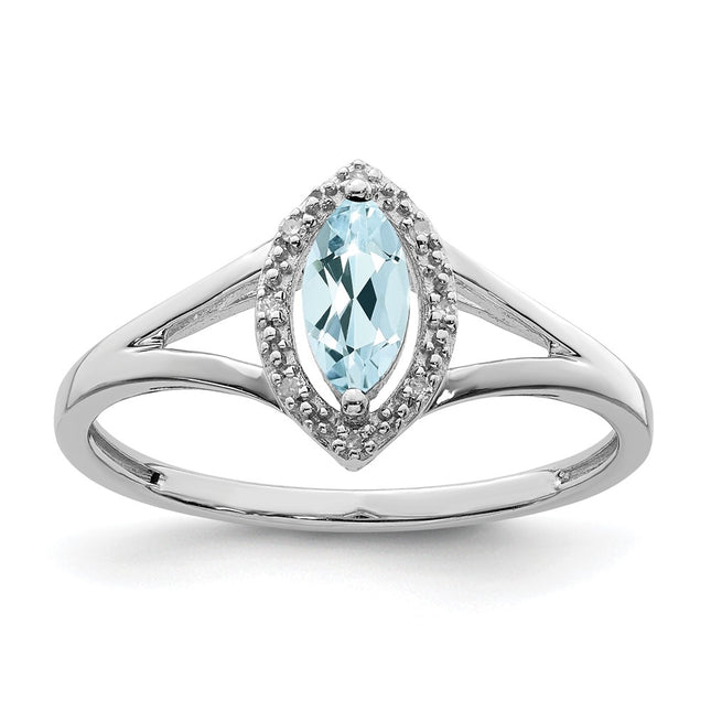 Sterling silver diamond ring