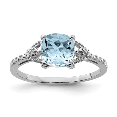Sterling silver diamond ring