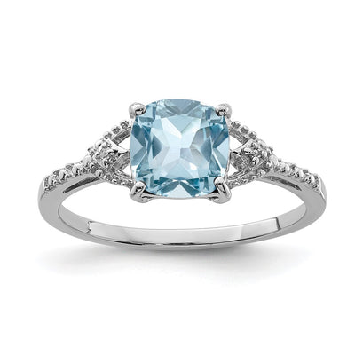 Sterling silver diamond ring