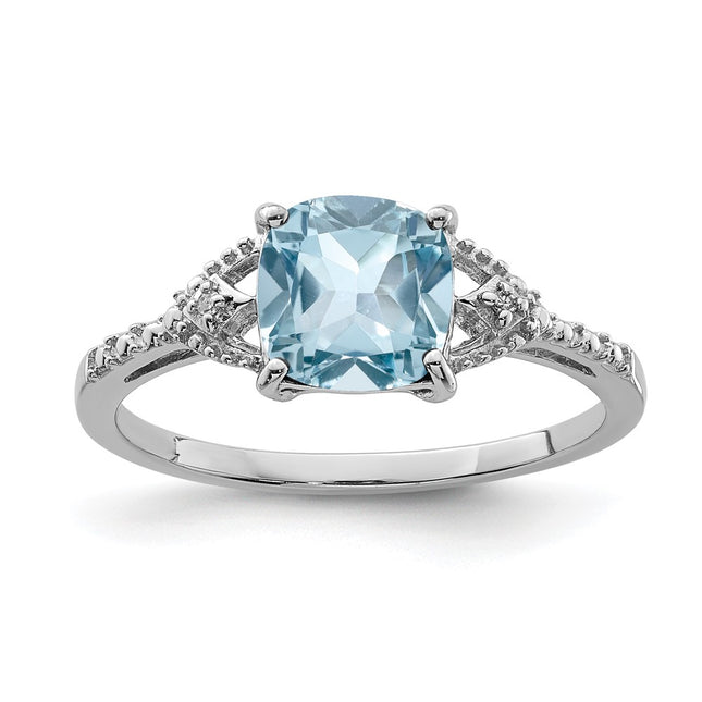 Sterling silver diamond ring