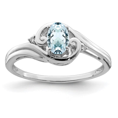 Sterling silver diamond ring