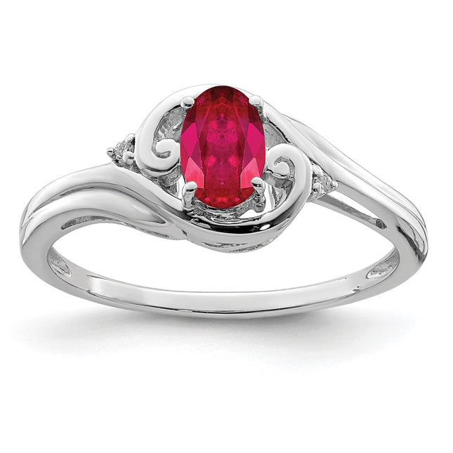 Sterling silver diamond ring