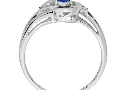 Sterling silver diamond ring, alternate view