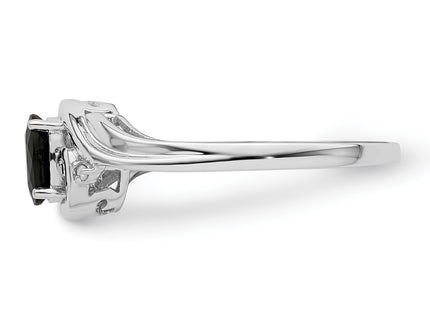 Sterling silver diamond ring, another view