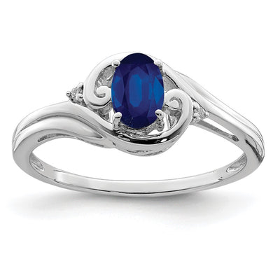Sterling silver diamond ring