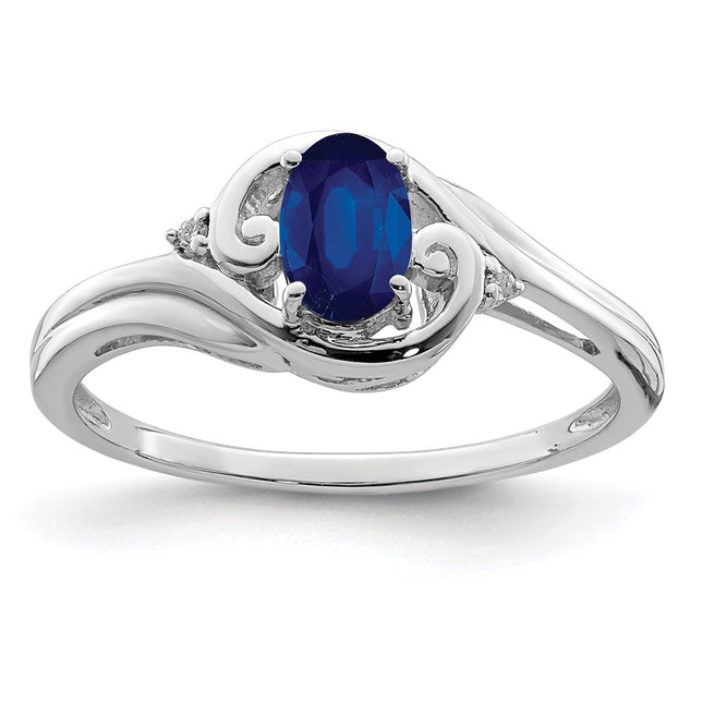Sterling silver diamond ring